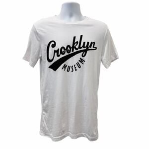 Spike's Joint Shirt Mens Medium White Crooklyn Museum Graphic Tee Short Sleeve
